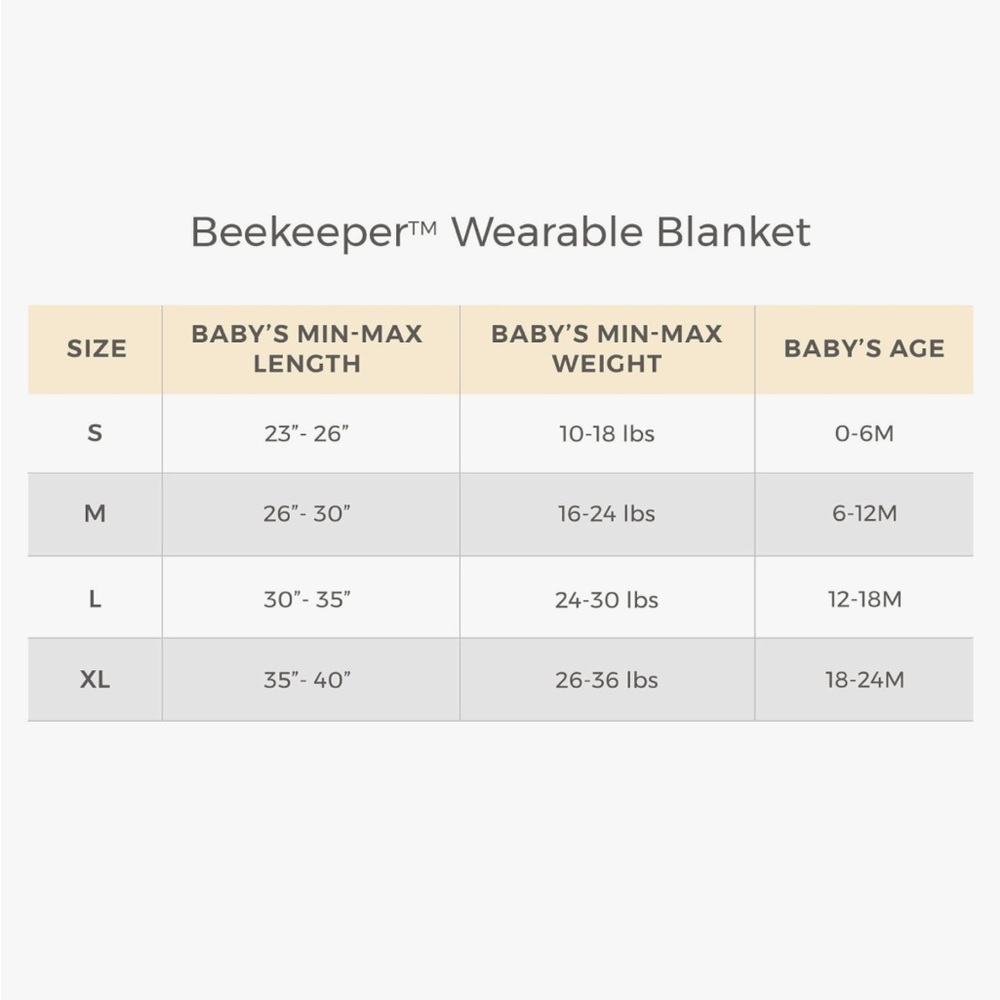 Burt's Bee Baby Beekeeper Wearable Blanket, Quilted Gray, TOG 1.5, Medium - Picture 7 of 7